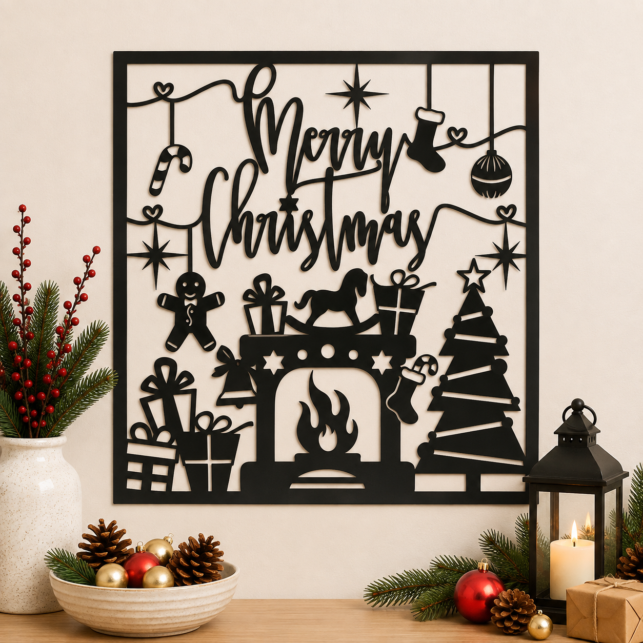 Настінне панно «Merry Christmas House»